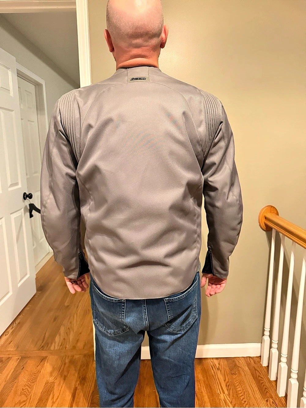 Icon Device Textile Jacket Men's Gray Riding Jacket Size Large - Picture 6 of 6